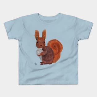 Cute and Colorful Red Squirrel Kids T-Shirt